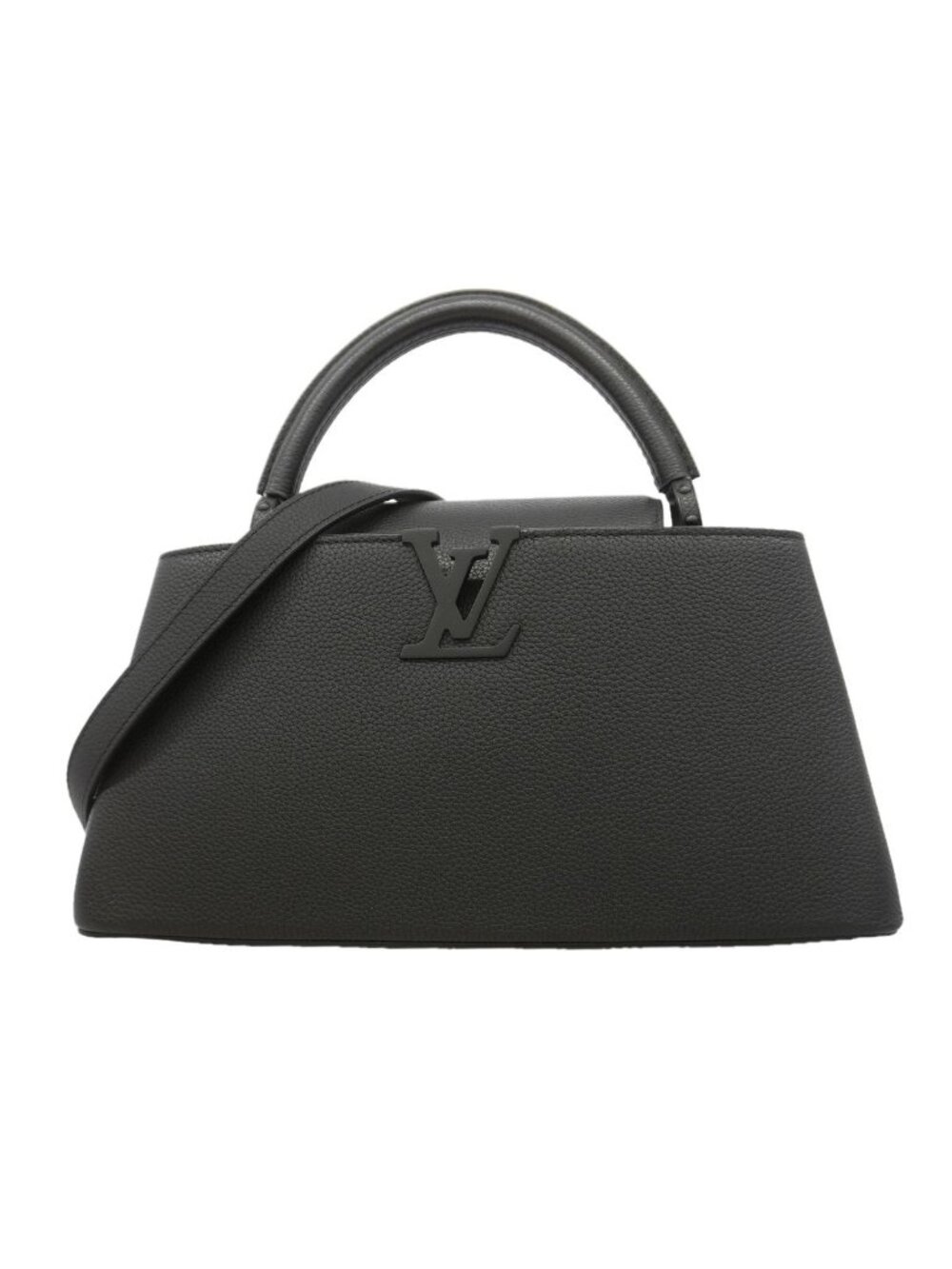 Louis Vuitton Handbag Matte Taurillon Capucines Ewmm All Black 2-Way Bag